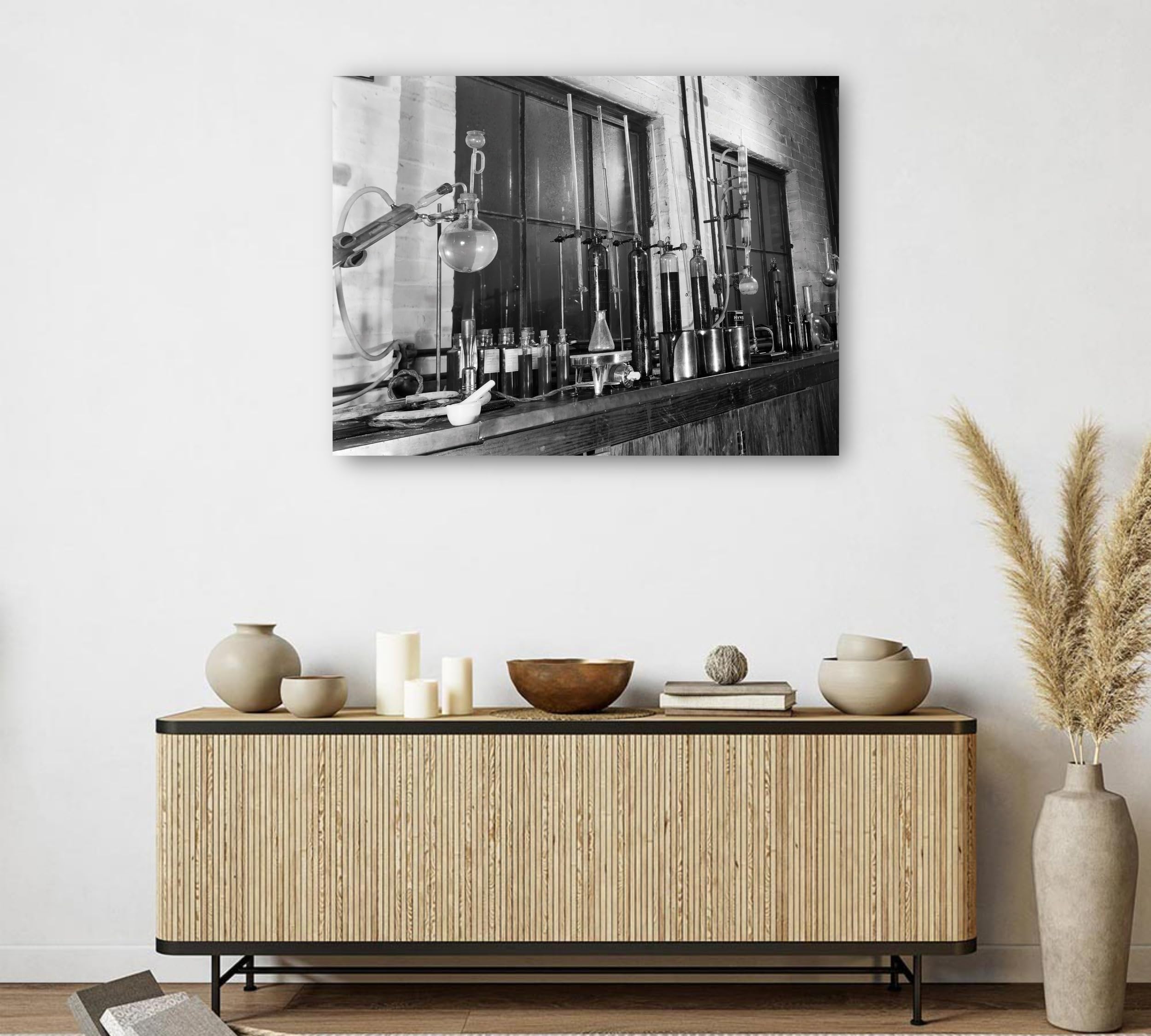 絵画 scieice room Amazon.com: Fine Art Canvas Vintage Science Lab Canvas Wall