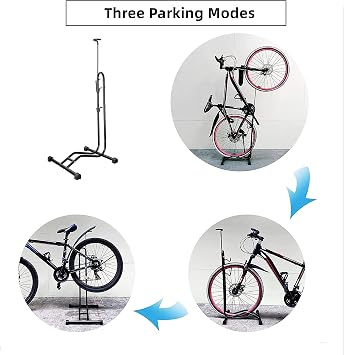COMINGFIT Bicycle Stand, Premium Quality Vertical & Horizontal Adjustable Bicycle Floor Parking Rack, Fat Bike Stand Racks, Space-Saving Rack, Multi-use Freestand Rack Indoor Outdoor Garage Storage