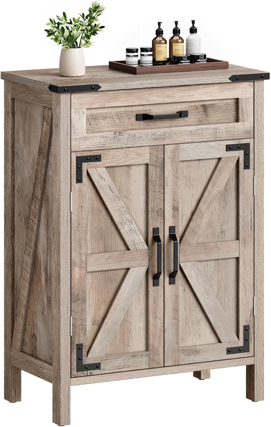 Amazon.com: DWVO Bathroom Storage Cabinet with Drawers, Floor Cabinet ...