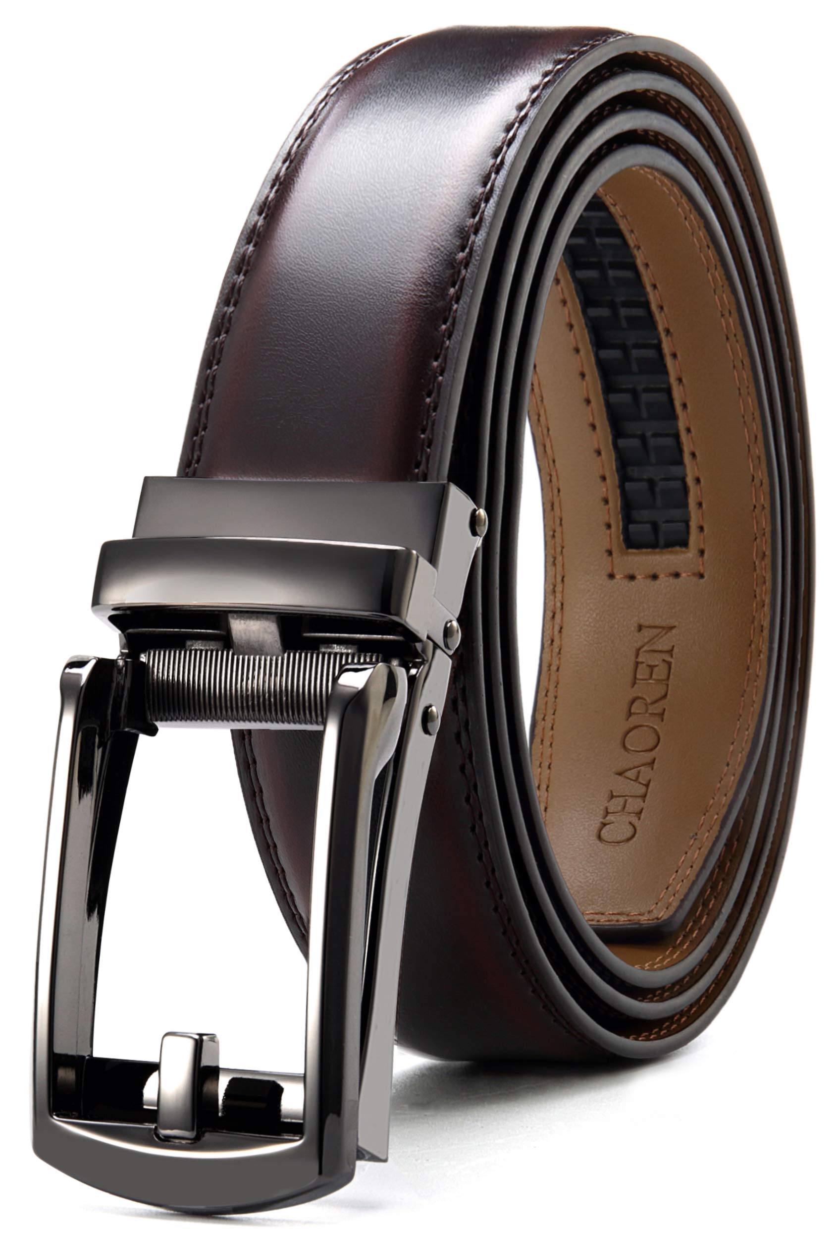 CHAOREN Mens Dress Belt - Ratchet Belt Leather 1 1/4