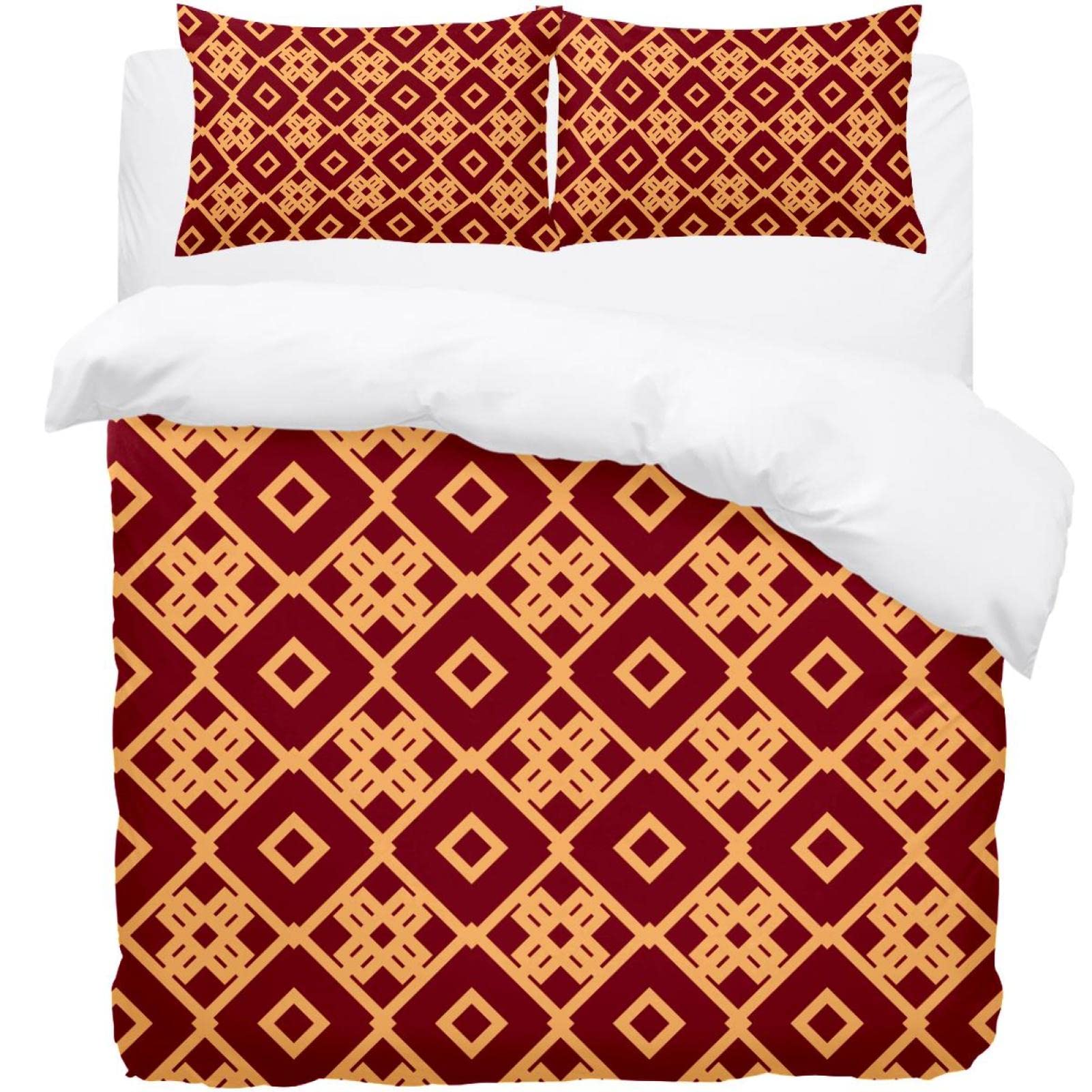 Parure de lit thermique et moelleuse, housse de couette douce à motif géométrique