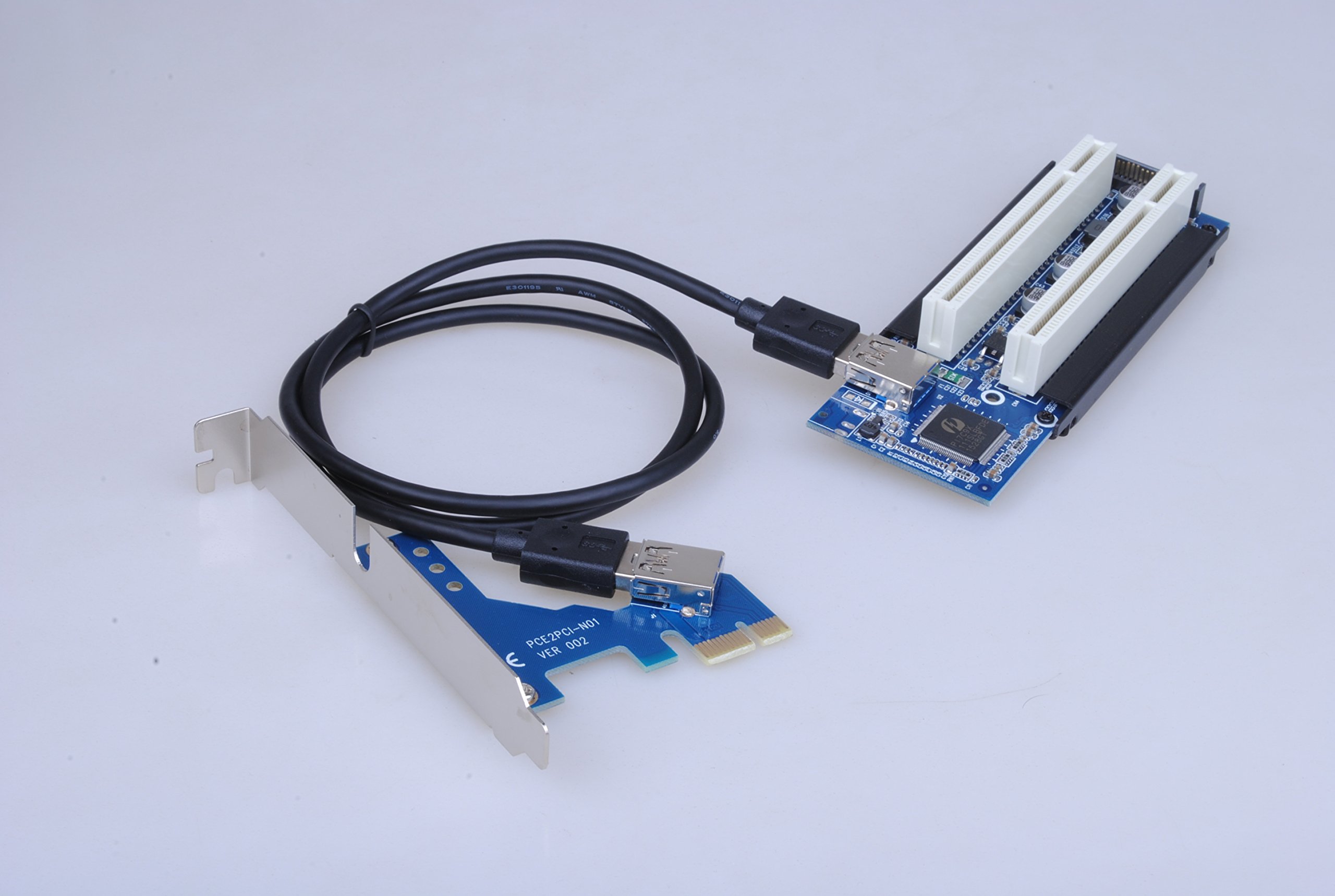 PCI-E Express X1 to Dual PCI Riser Extender Card