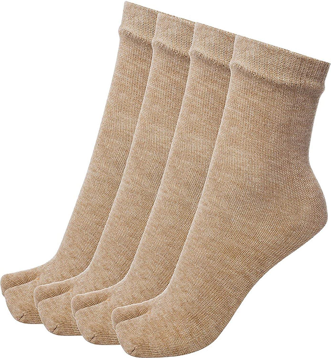 B.S DAS Women's Woollen Warm Thumb Calf Length Socks (Skin, Standard)- Pack of 4-image-33