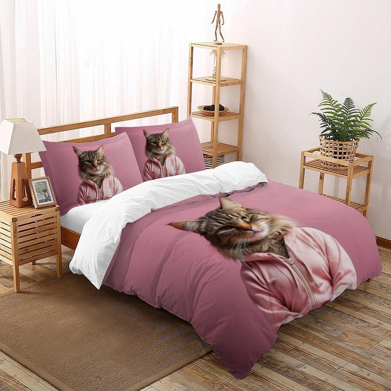 Housse de couette super king lit enfant motif animaux pour éviter les draps trop courts