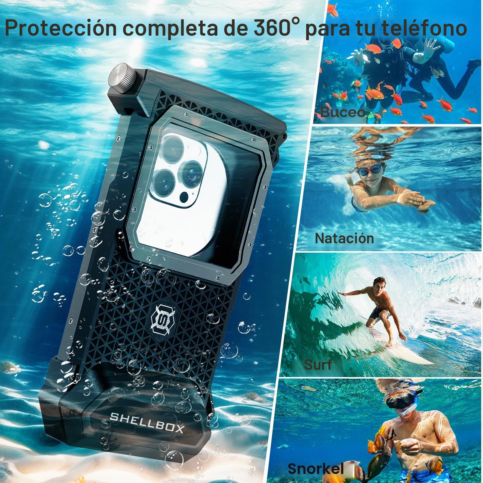 Funda Impermeable Móvil IPX8 Bolsa para Móvil Estanca a Prueba de Agua Compatible para iPhone 17 Pro 17 Air 17 Pro MAX 16e 16 15 14 13 Pro MAX 12 13 14 15 16 Pro Samsung S25 S24 S23 | Compatible para iPhone 17e 17 Pro 17 Air 17 Pro Max 16e 15 16 Pro 14 15