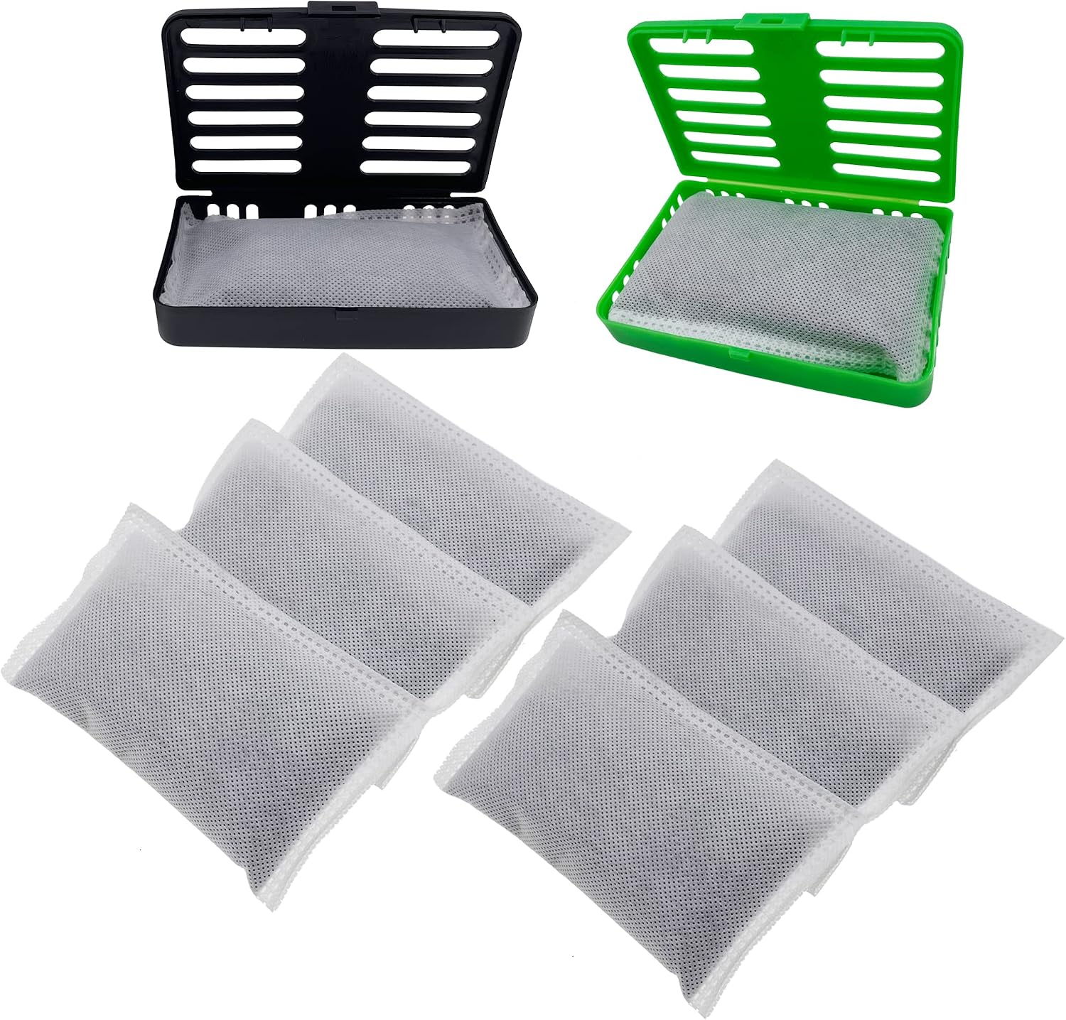 Trash Can Deodorizer Kit Stick-On Activated Carbon Odor Eliminator for Large Trash Cans, Indoor Kitchen Compost bins, Big Step or Touchless Sensor Garbage Cans (6 Refill Filters)