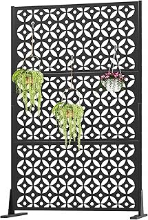Outdoor Metal Privacy Screen with Stand 72