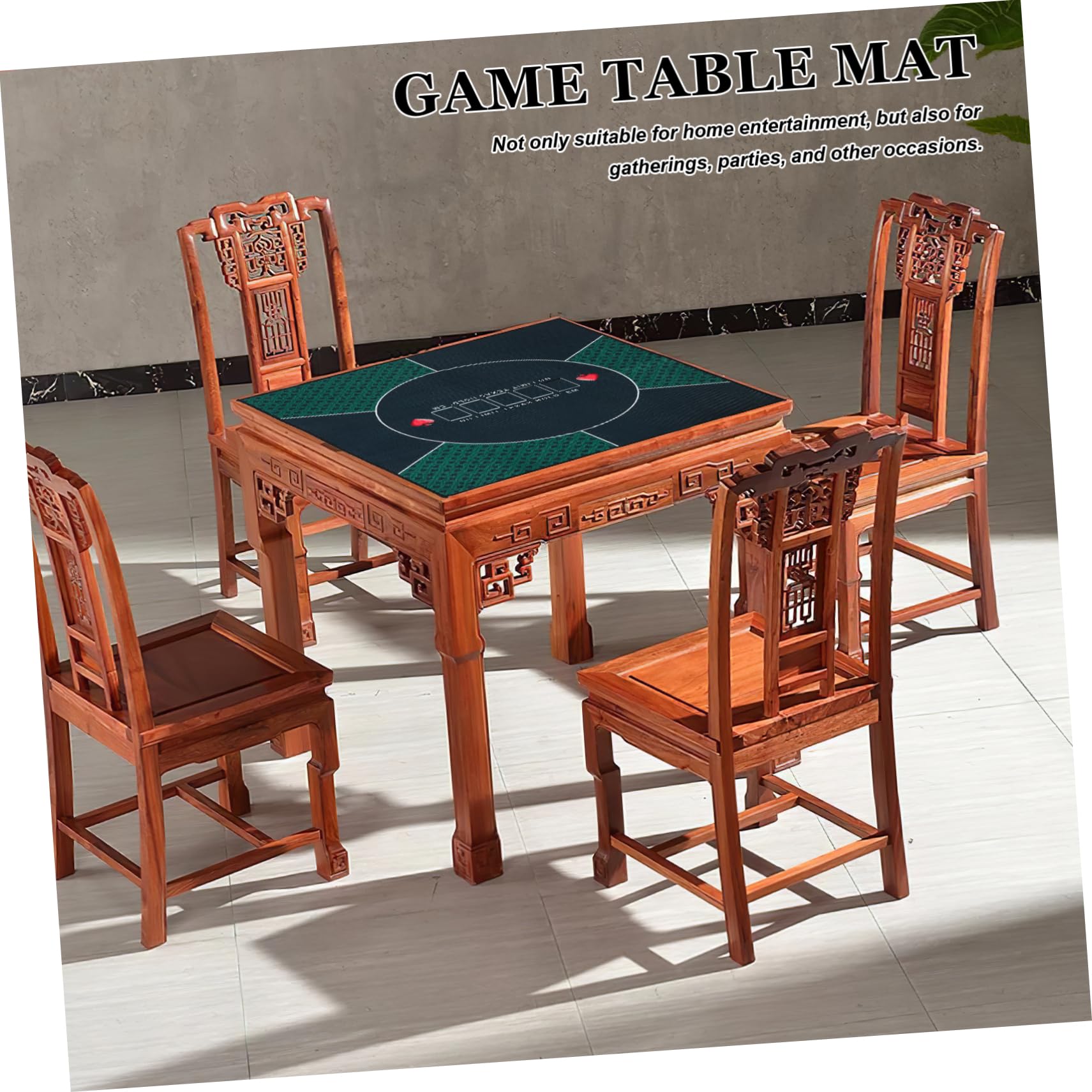 Gatuida Tappeto per Tavolo da Poker Rettangolare Design Stampato, Antiscivolo e Facile da Riporre per Giochi di Ruolo e Viaggi
