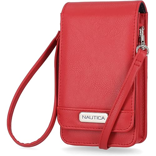Nautica Catalina Vegan Leather RFID Womens Crossbody Cell Phone Purse Holder Wallet