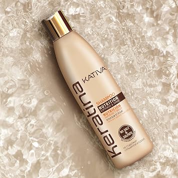 شامبو KATIVA Keratin، 8.45 Fl Oz، إعادة بناء وتقوية الشعر التالف، مع الكيراتين والسيراميدات المتحلل للشعر الناعم واللامع والمغذي، خالي من الكبريتات والغلوتين وبارابين والملح