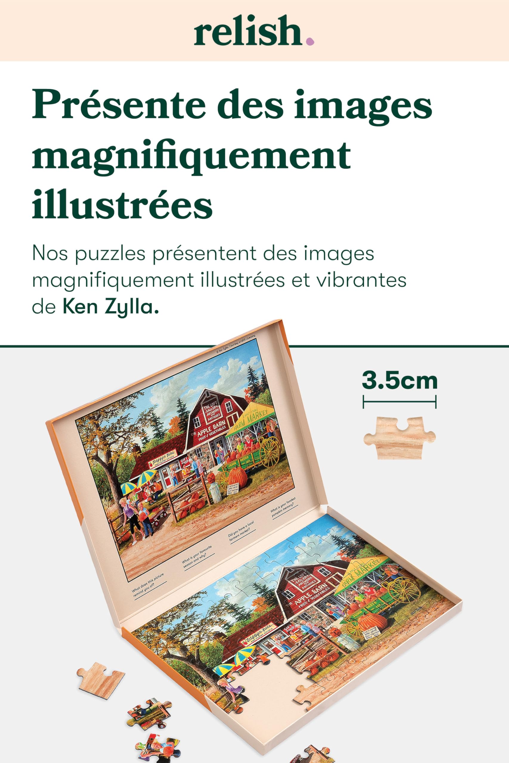 Relish ‘Farmers Market’ Puzzle 63 Pièces : Activités Adaptées aux Seniors Atteints de Démence ou d’Alzheimer