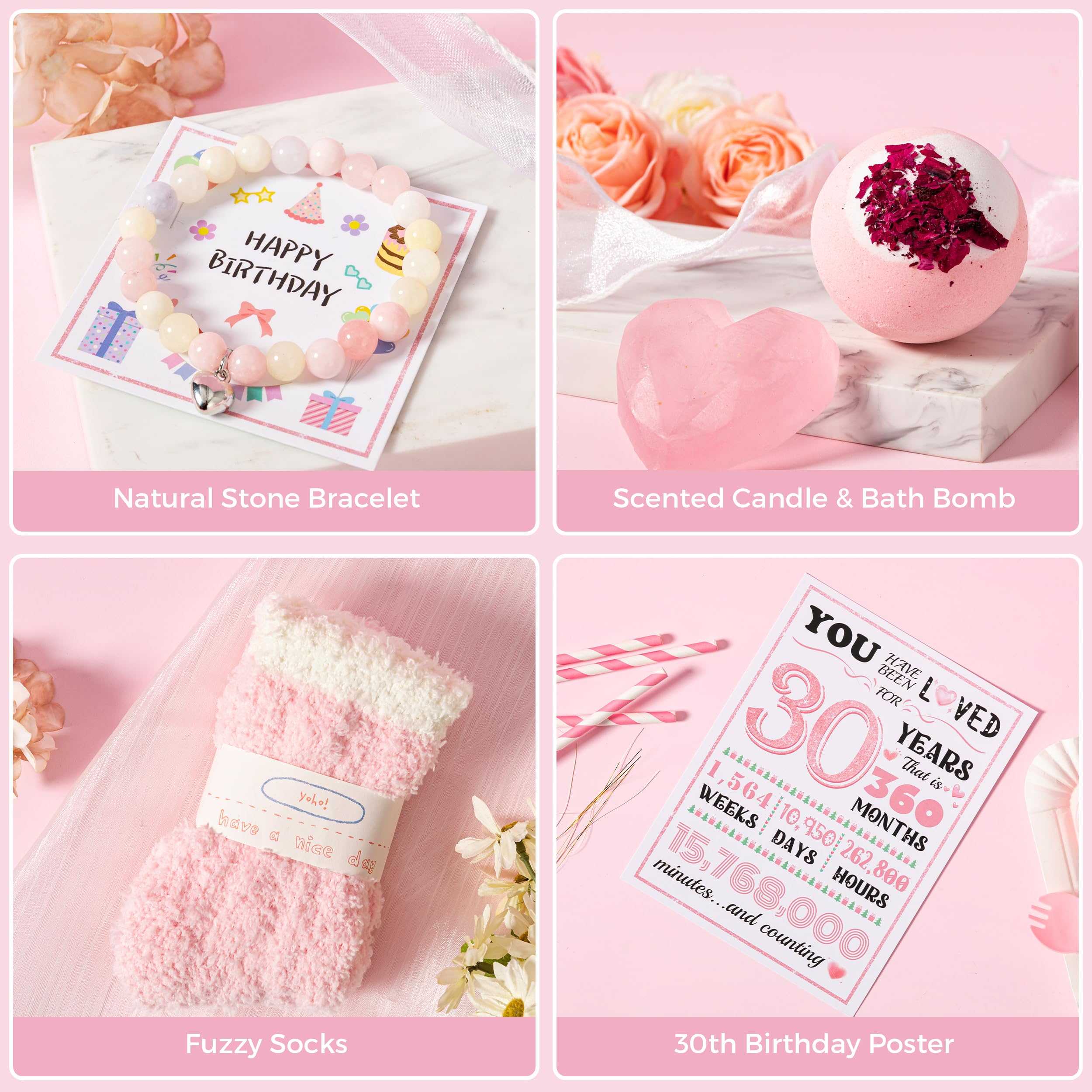 Geschenk zum 30. Geburtstag für Frauen, Geschenkbox zum 30. Geburtstag für sie, einzigartige Geschenke zum 30. Geburtstag, Körperpflege-Paket, Entspannung Spa