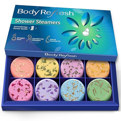 Vaporizadores de ducha para aromaterapia, paquete de 8 bombas de ducha con aceites esenciales naturales, regalos de cumpleaños para hombres, cuidado