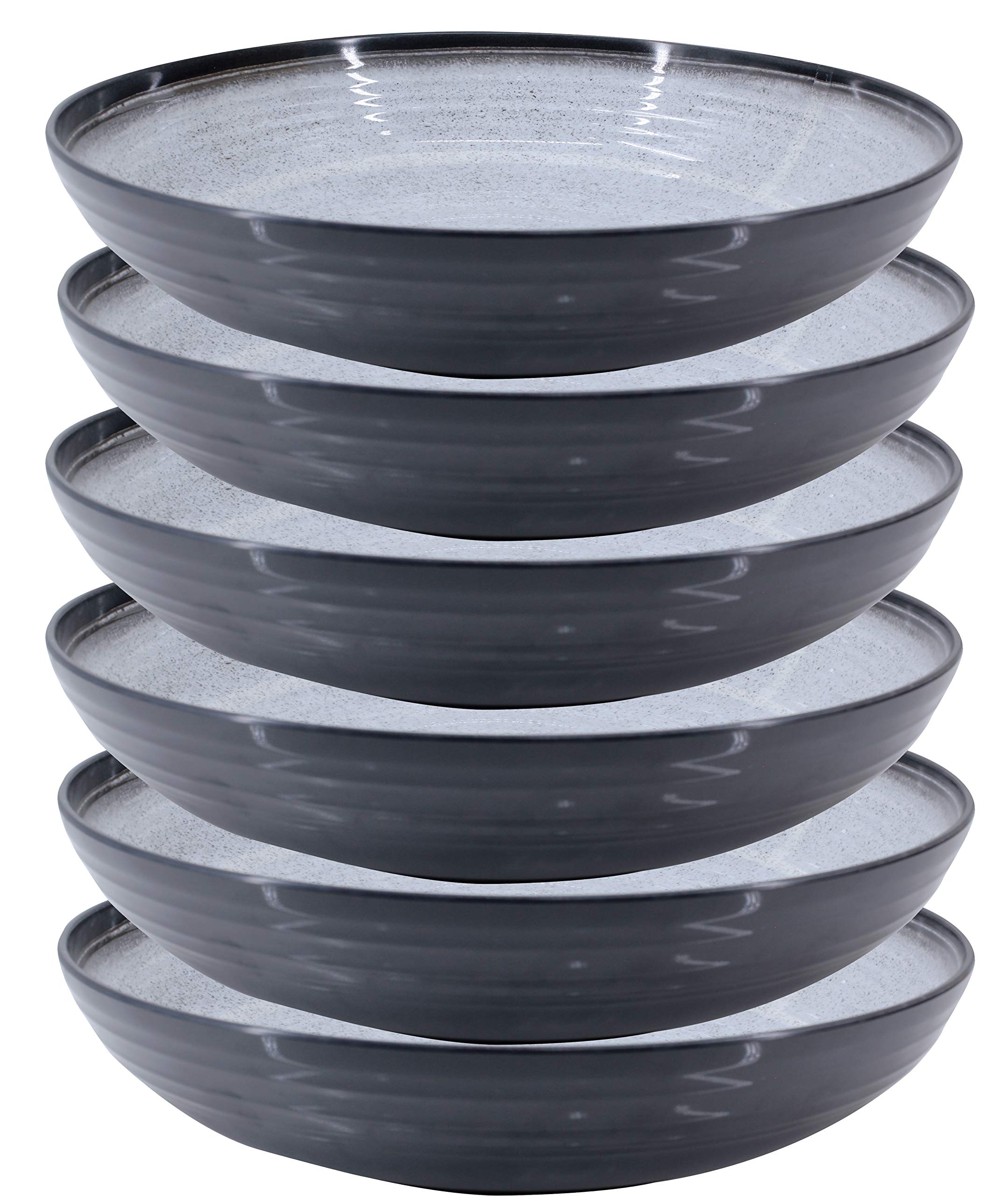 UNIWARE BPA-Free Dishwasher Safe Eco Friendly 100% Melamine Dinnerware, Set of 6, Best for Indoor and Outdoor Party (12