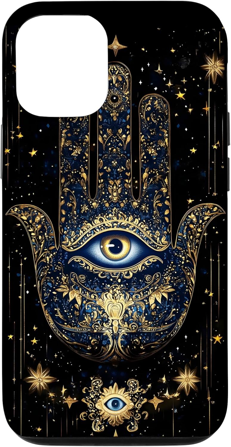 Mystical Hand of Protection Hamsa Pattern Case for iPhone 12/12 Pro
