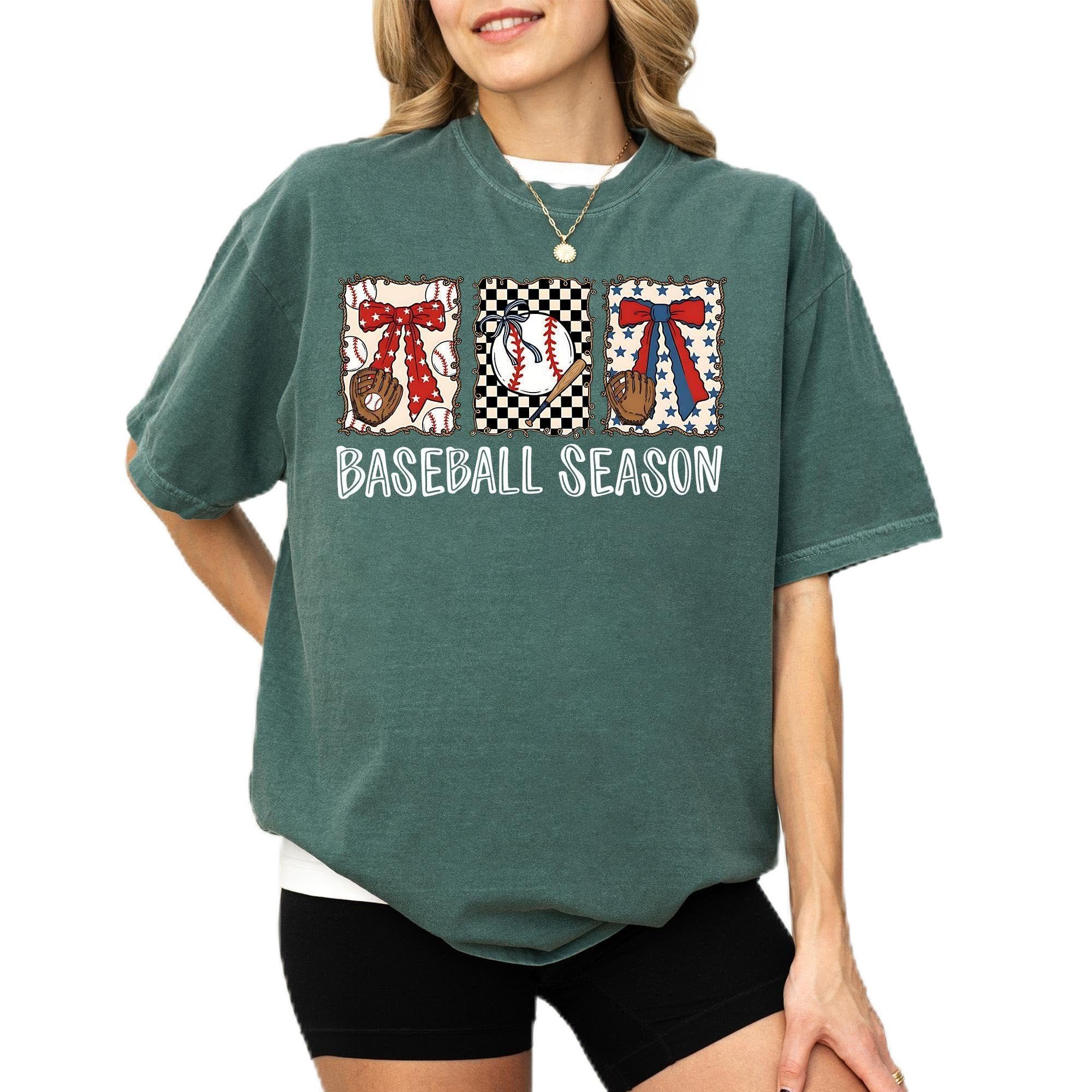 Baseball Bow Shirt Comfort Colors, C …