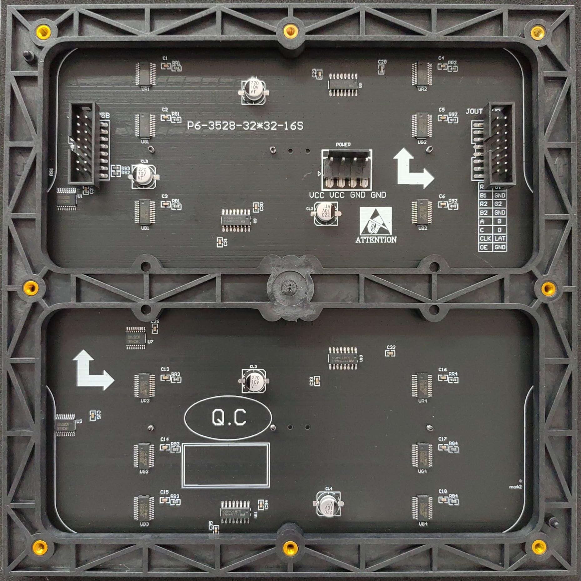 Amazon | P6 RGB LEDマトリックスパネル 32X32ピクセル 192mmx192mm