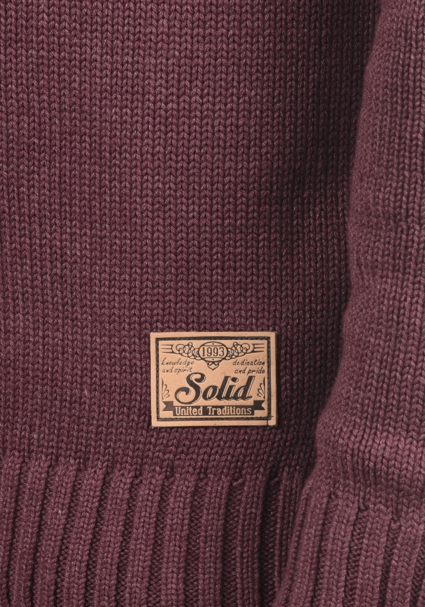 !Solid SDPetro Herren Strickpullover Troyer Grobstrick Pullover