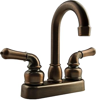 Dura Faucet DF-PB150C-ORB RV Bar Faucet with Classical Levers - 6-inch Spout (Oil-Rubbed Bronze)