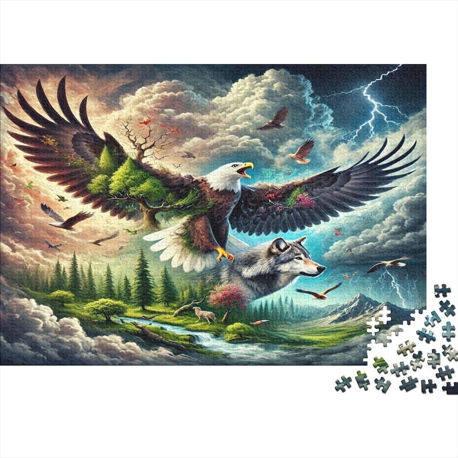 Wolf Puzzle 1000 Teile – 70x50 Cm – Wildtiermotiv – Für Erwachsene & Kinder Ab 8 Jahren – Deko & Geschenk Wolf Puzzle 1000 Teile – 70x50 Cm – Wildtiermotiv – Für Erwachsene & Kinder Ab 8 Jahren – Deko & Geschenk