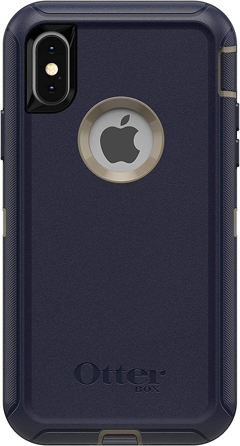 OtterBox Defender Series Case for iPhone X & iPhone Xs (ONLY), Case Only - Bulk Packaging - (Dark Lake (Chinchilla/Dress Blues))