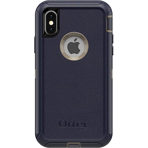 OtterBox Defender Series Case for iPhone X & iPhone Xs (ONLY), Case Only - Bulk Packaging - (Dark Lake (Chinchilla/Dress Blues))