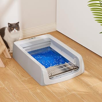Yangbaga Stainless Steel Reusable Litter Tray with Cat Litter Scoop, Compatible with Petsafe Scoop-Free Self-Cleaning Litter Box, Efficient Poop Collecting Design, Odor Control Money-Saving Litter box