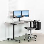 VIVO Stand de bureau à double écran en mouvement complet VESA Montage avec articulation Double Centre Arm Joint, Holds 2 Écrans jusqu'à 30 pouces, STAND-V102F