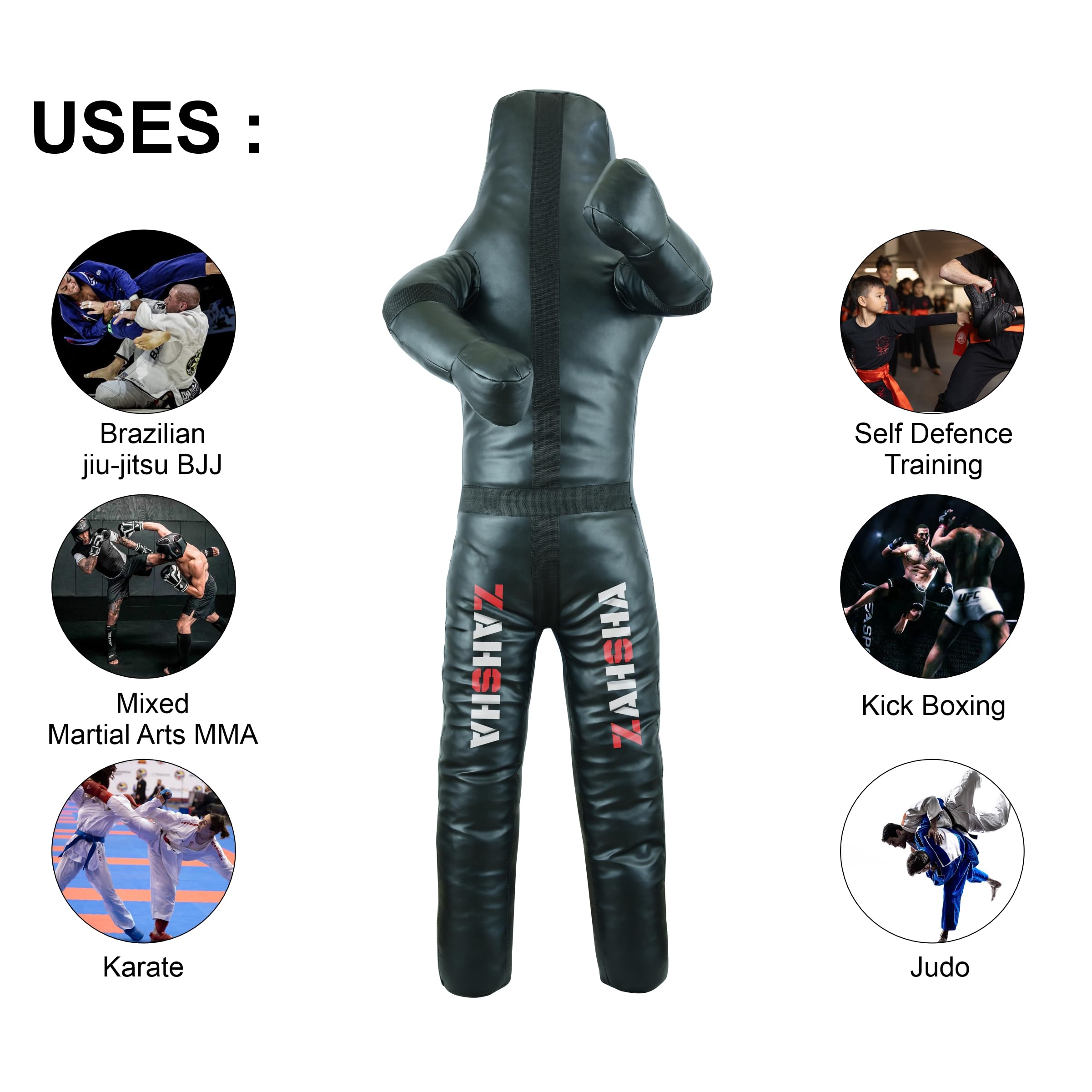 BJJ - Bolsa para chupete de lucha libre, sin relleno, piel sintética