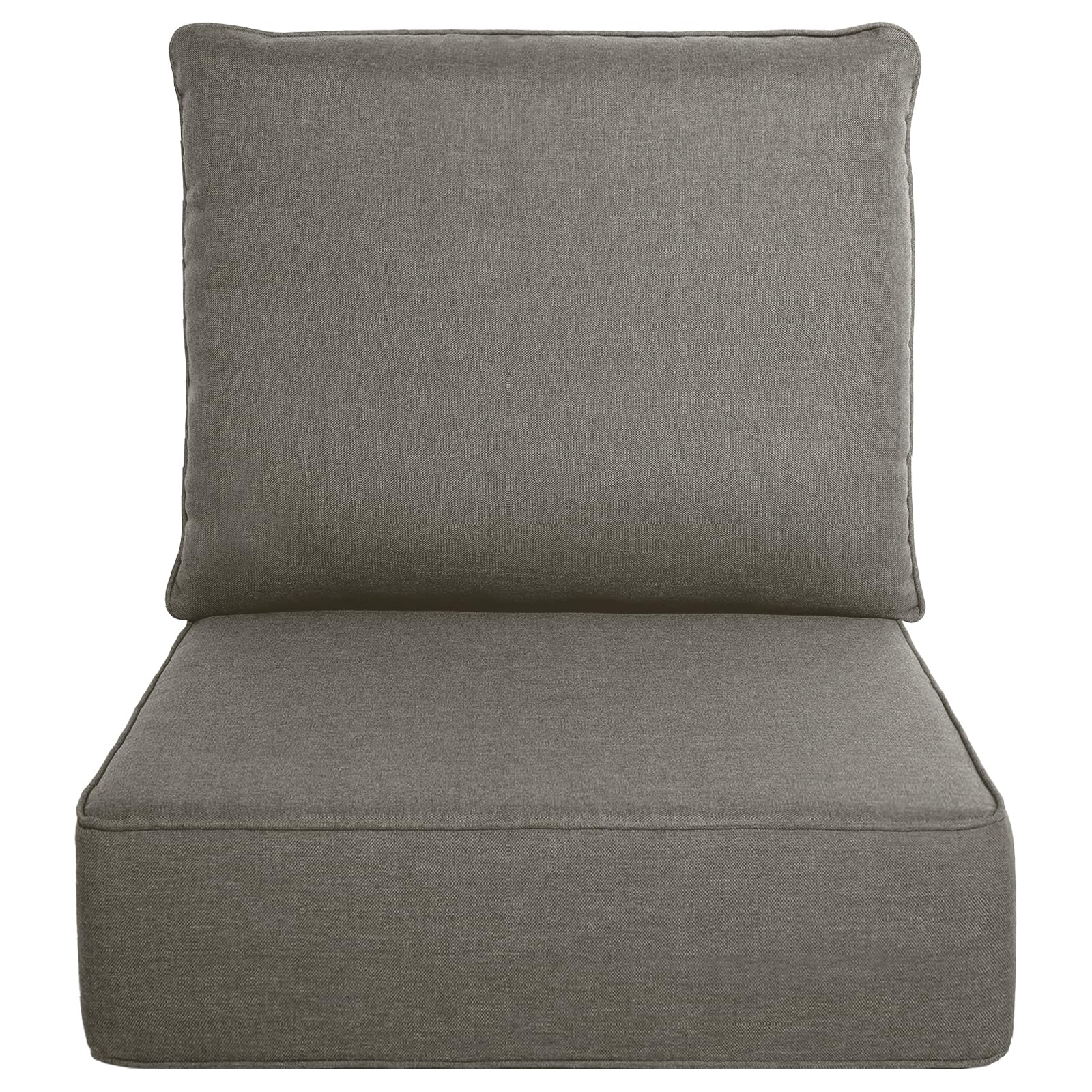 Luxury Outdoor Seat Cushion Set-22 x 24 x 6 Inch Outdoor Chair Cushions with Water Resistant &amp; Removable Cover Outdoor Cushions for Patio Furniture Chair Sofa Couch