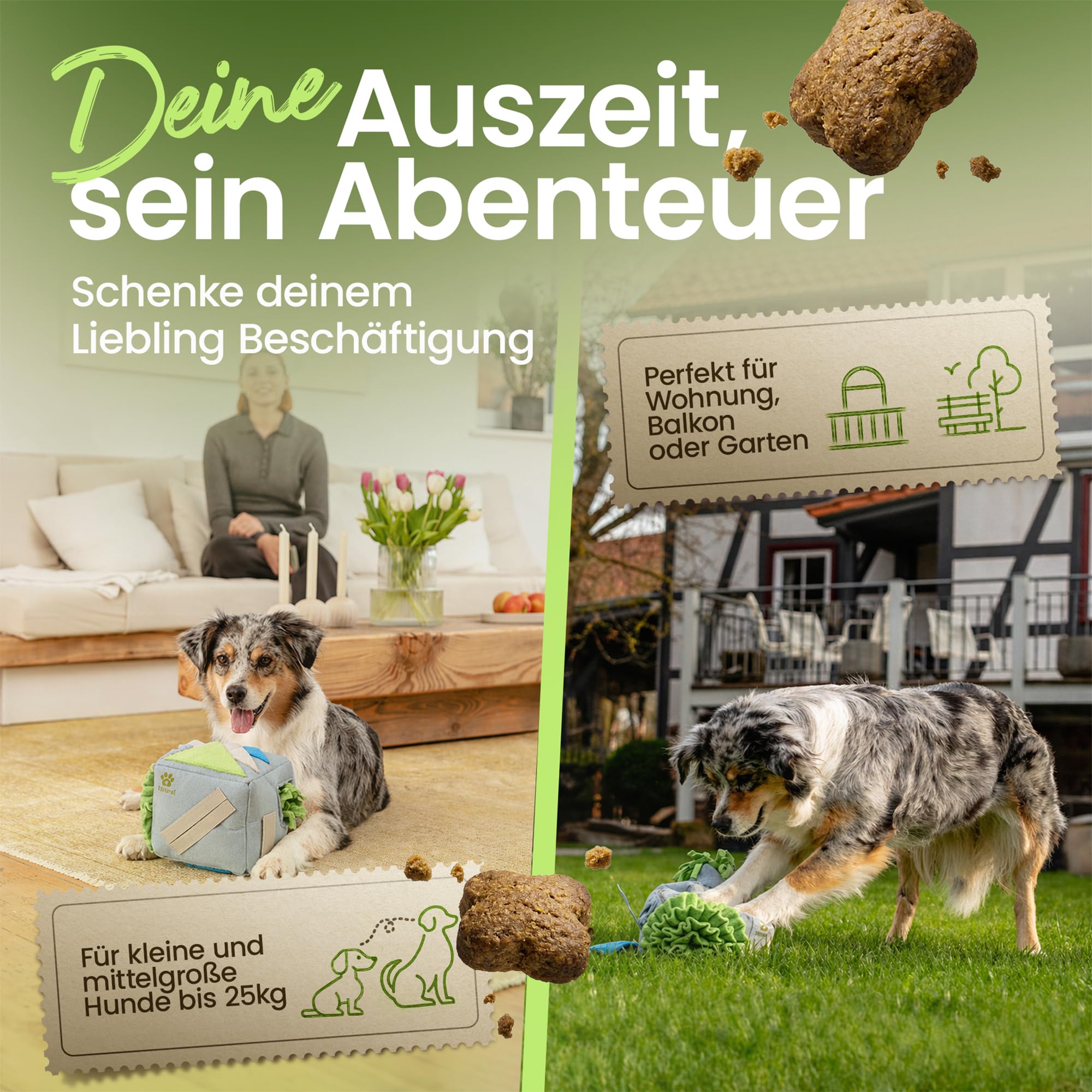 Sniffix - Der 8-in-1 Schnüffelwürfel | Intelligenzspielzeug für Hunde | interaktives Hundespielzeug | Hundespielzeug Intelligenz | Schnüffelball Hund | Hunde intelligenzspielzeug