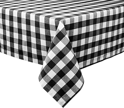 Mantel cuadrado de tela resistente a cuadros de búfalo 100% algodón, funda lavable para mesa de comedor, ideal para cenas, bodas, Navidad, disponible en Yaxa Peru