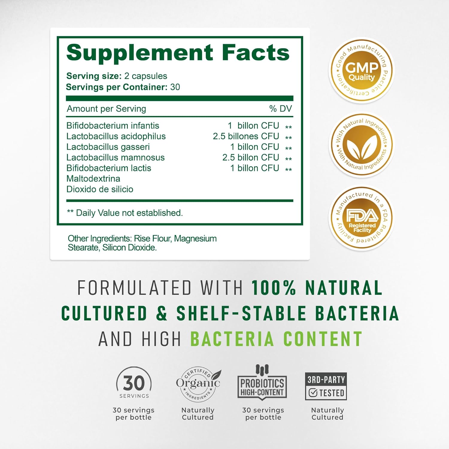 Bacterium Plus, Natural Product, Vegetarian Capsules, General Well-Being - 60 Count - Pack of 1