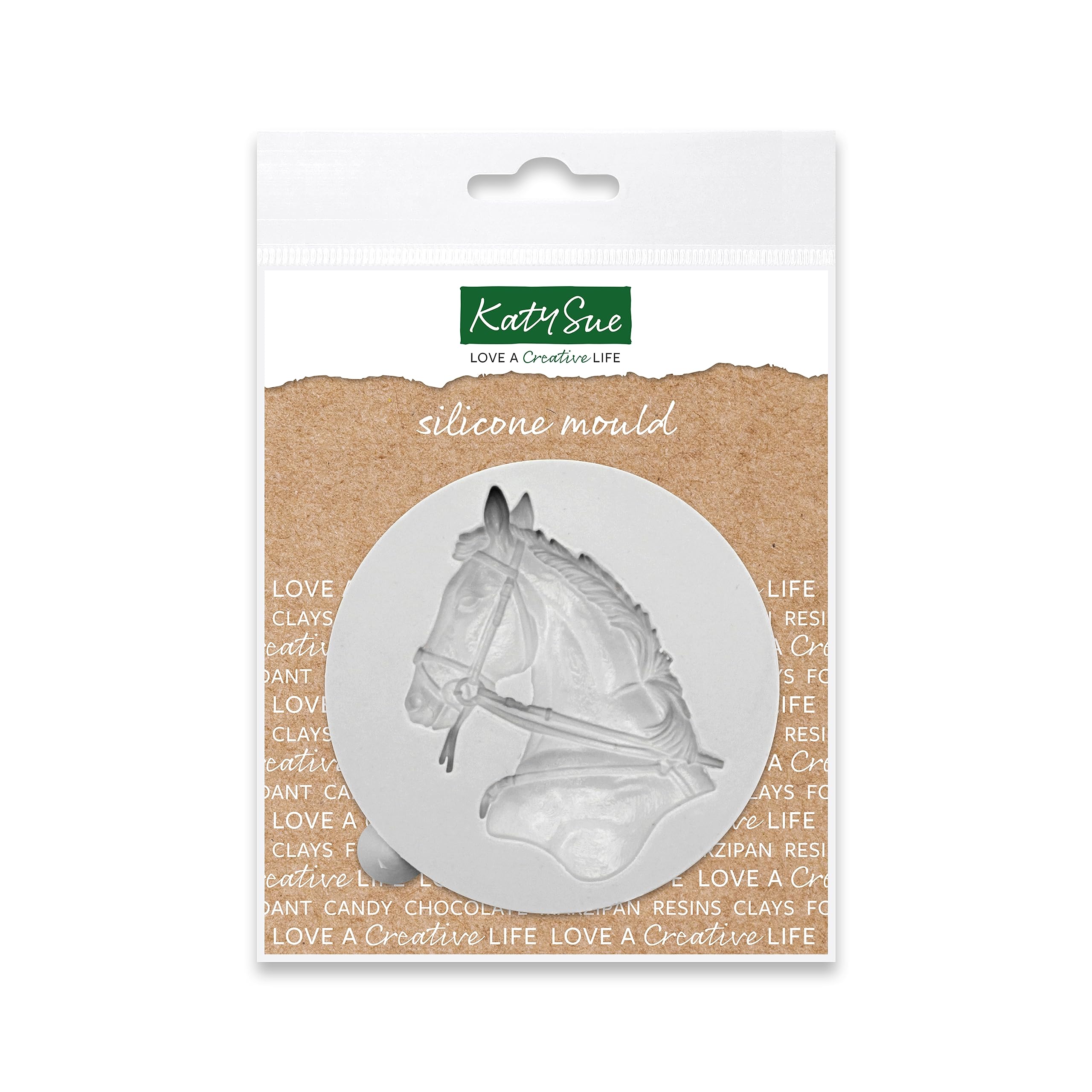 Katy SueHorse's Head Silicone Mould for Cake Decorating & Craft - Mould Size 80 x 75 x 10 mm