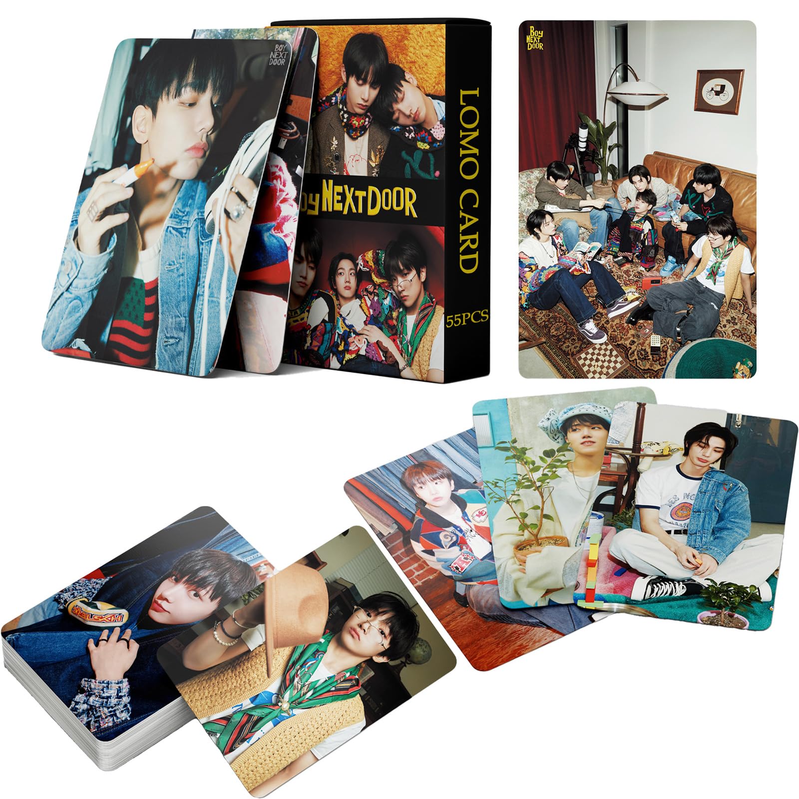 55 peças BOY NEXT DOOR Photocard BOY NEXT DOOR WHO! Cartões de