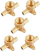 Vista 8 de EFIELD 1/2 "Pex x 1/2" Pex x 1/2" hembra NPT Drop-ear Tee, Latón Crimp Fitting, (PEX1807170)