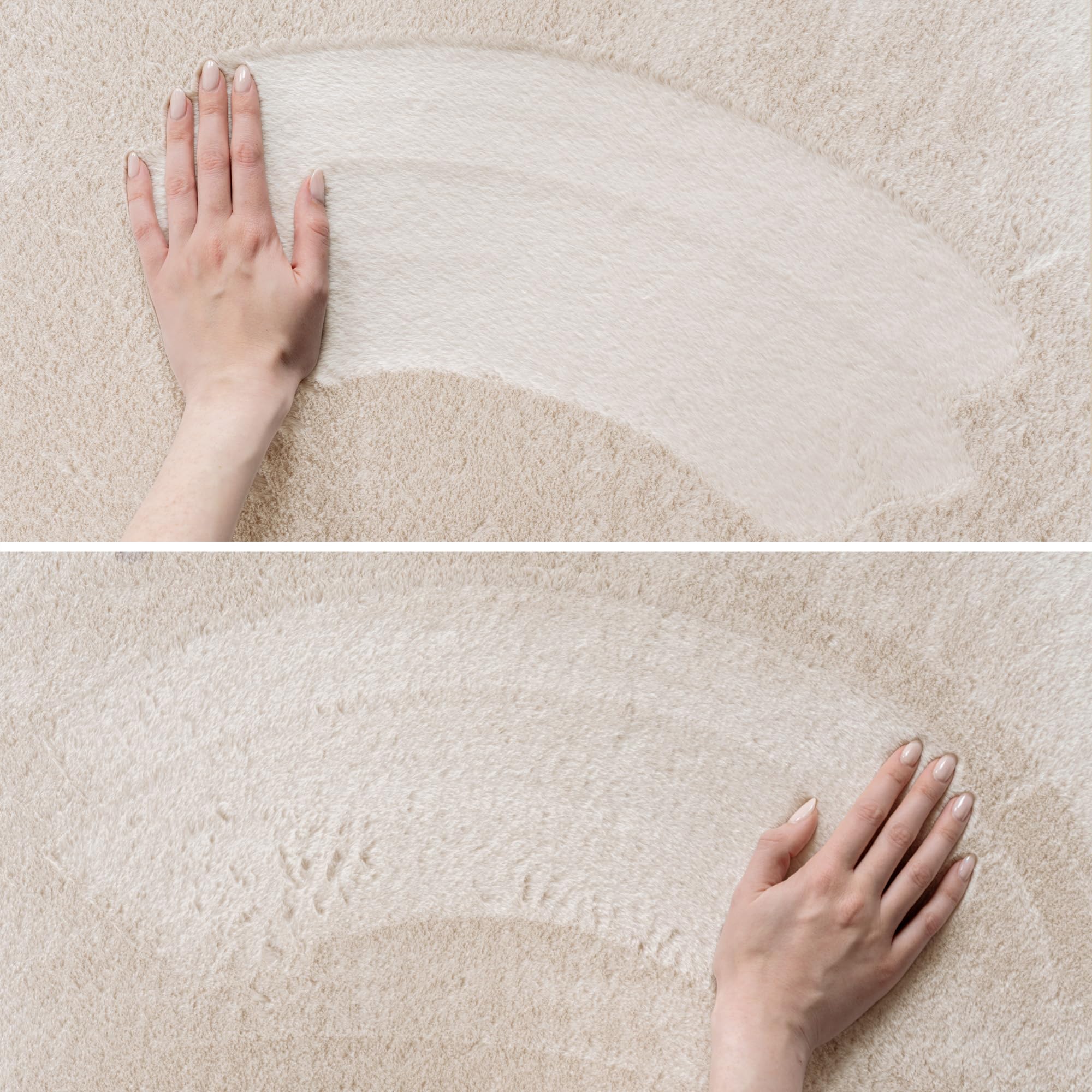 SIMPEX Alfombra Ivory 240x340 cm Alfombra Lavable de Pelo Corto, Antideslizante y Suave, Diseño Monocromático Moderno para Sala, Dormitorio, Cocina y Habitación Infantil