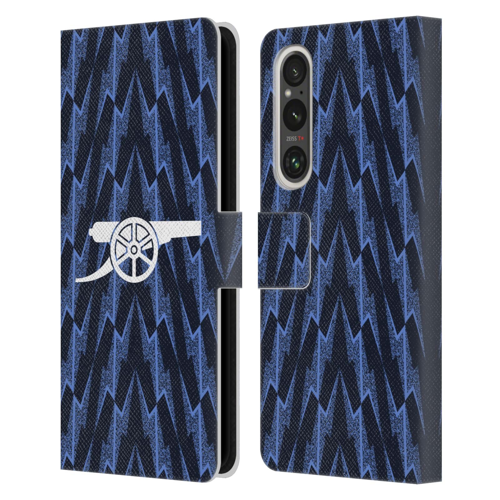 Head Case Designs Officially Licensed Arsenal FC Away 2025/26 Kit Leather Wallet Case Compatible With Sony Xperia 1 V 5G