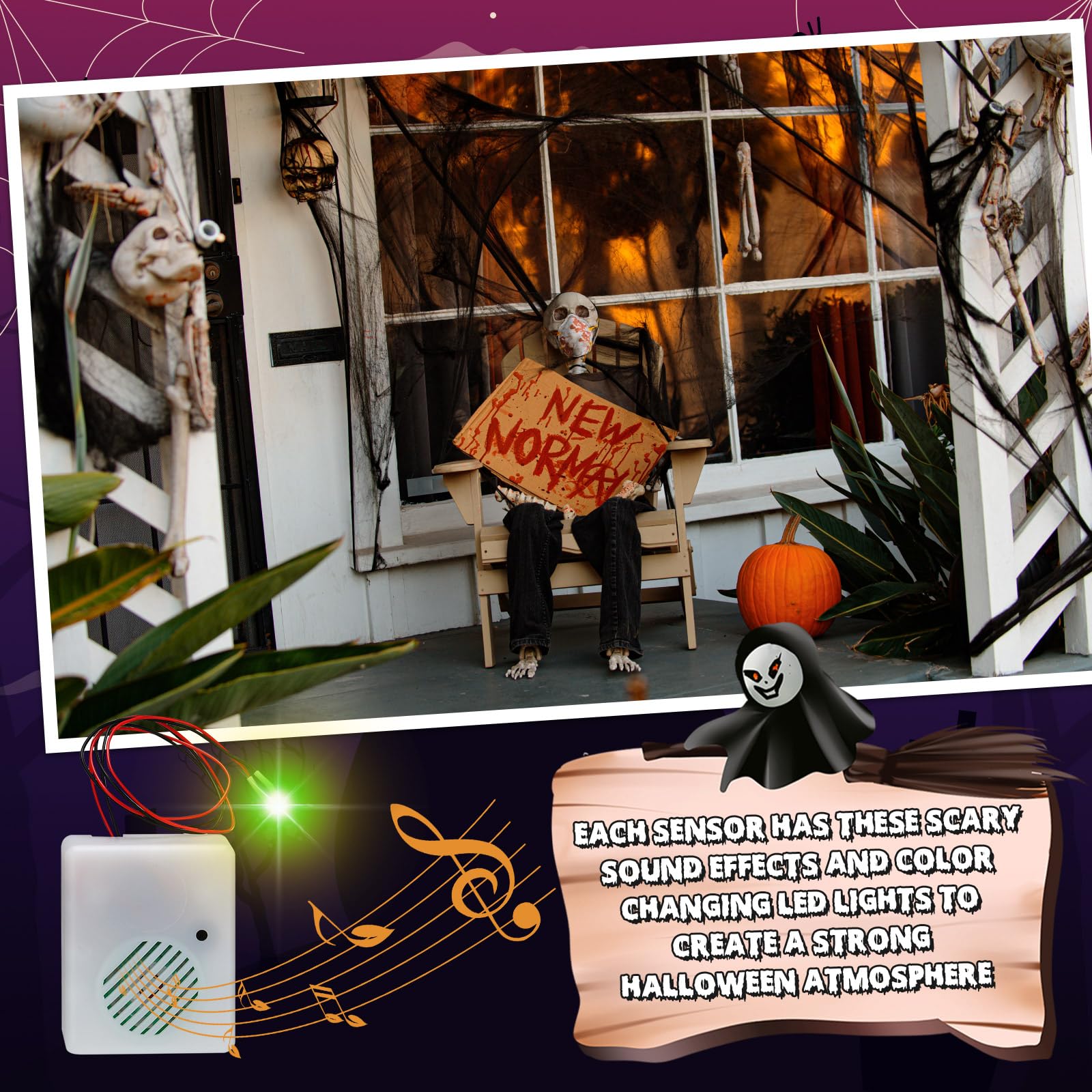 Tomedny Halloween Motion Sensor Sound Player - Gruselbox Mit Bewegungsmelder