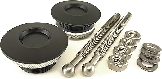 QL-38-LP/BP Quik-Latch Hood Pin Kit (Black Cerakote)