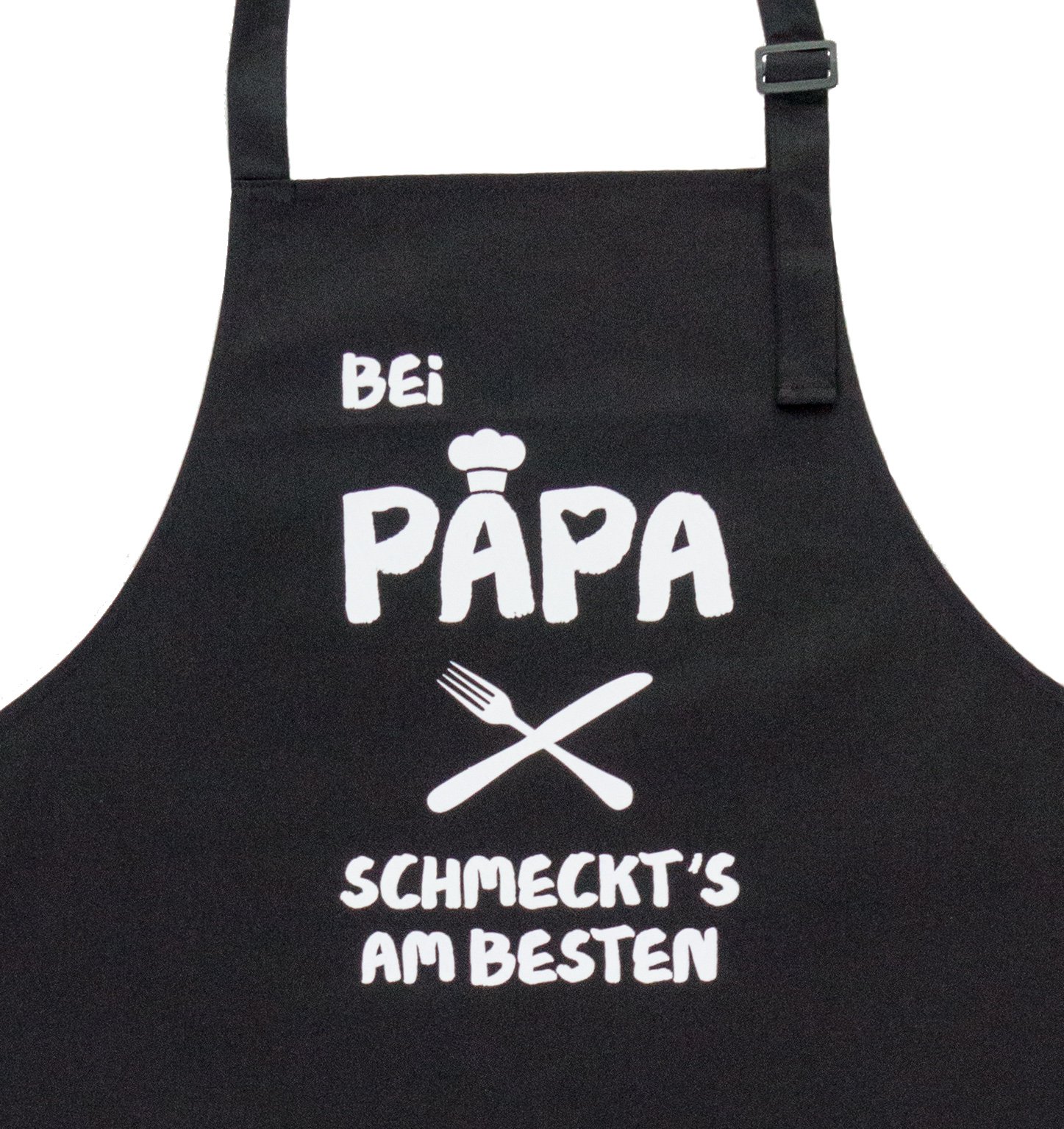 GRILLHIT X Grillschürze, Schürze schwarz: Bei Papa schmeckt&#39;s am besten