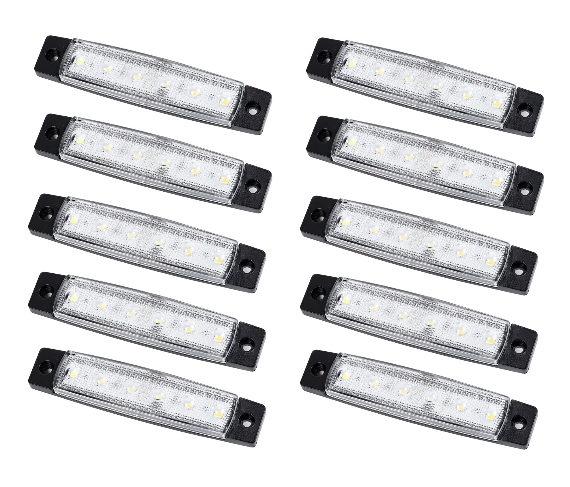 Amazon | 24V車用 LED サイドマーカー ランプ 6連 汎用 10個セット 