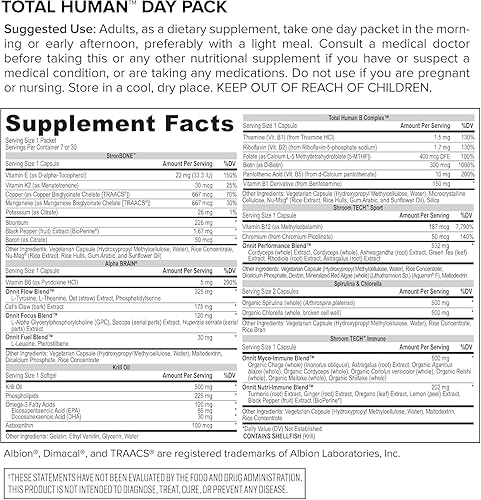 Miniatura 8 de ONNIT Total Human - Paquetes diarios de vitaminas para hombres y mujeres paquete de 60  10 veces más que tu multivitamínico  repleto de vitaminas