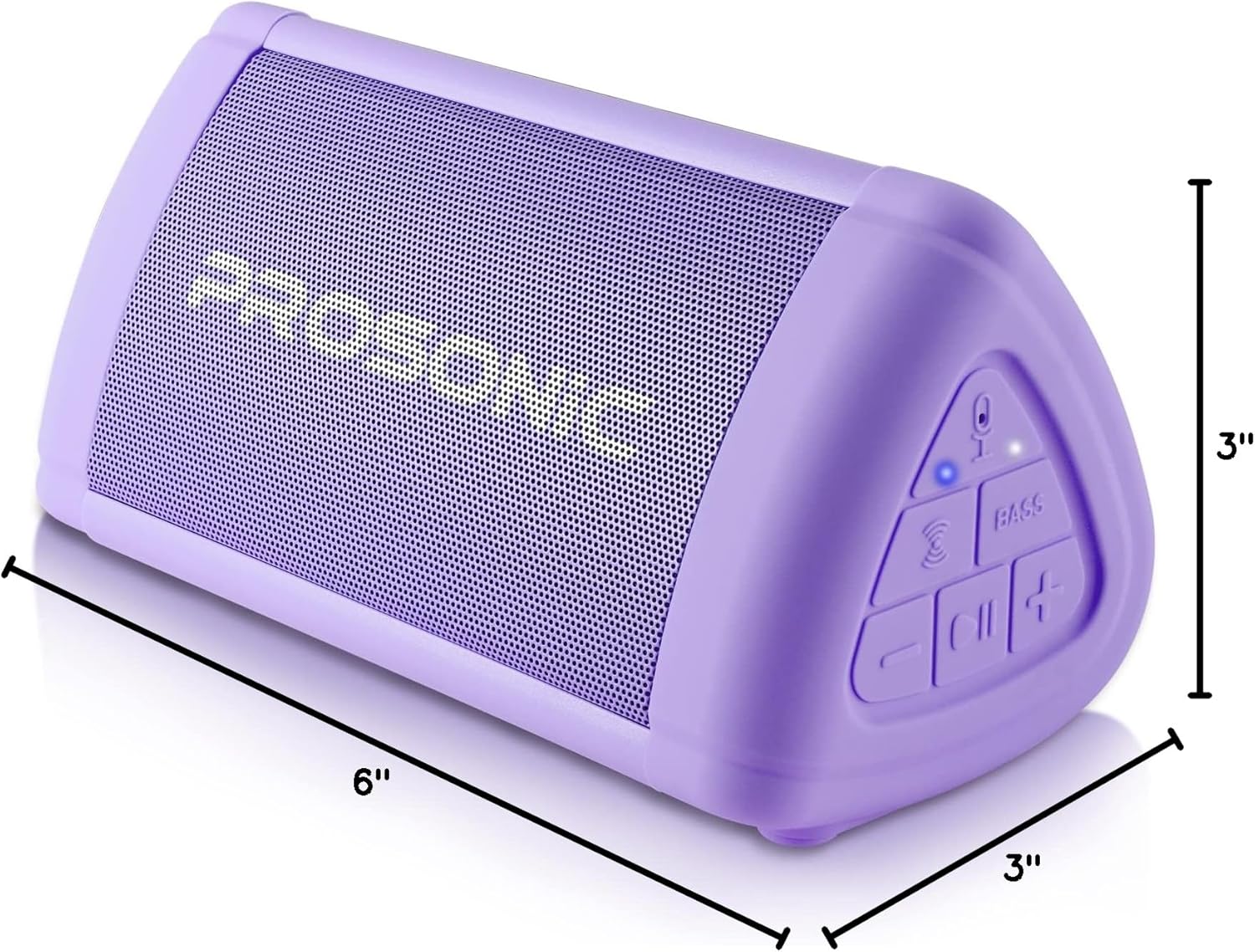Prosonic BT3 Portable Wireless Bluetooth Speaker with 10W Stereo Sound & Bass Boost -Rich Sound & Intense Bass -Bluetooth 5.0 -Microphone -IPX5 - in & Outdoor Speaker (Purple) - Image 11