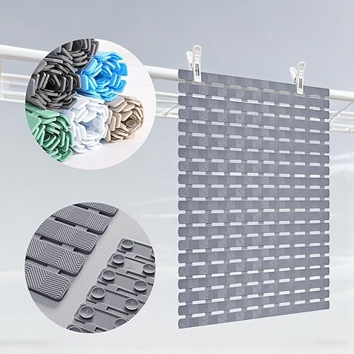 Miniatura 6 de Tapete de ducha para bañera, tapete antideslizante de baño para perros y mascotas, tapete de baño para bañera, tapete de baño de drenaje rápido de