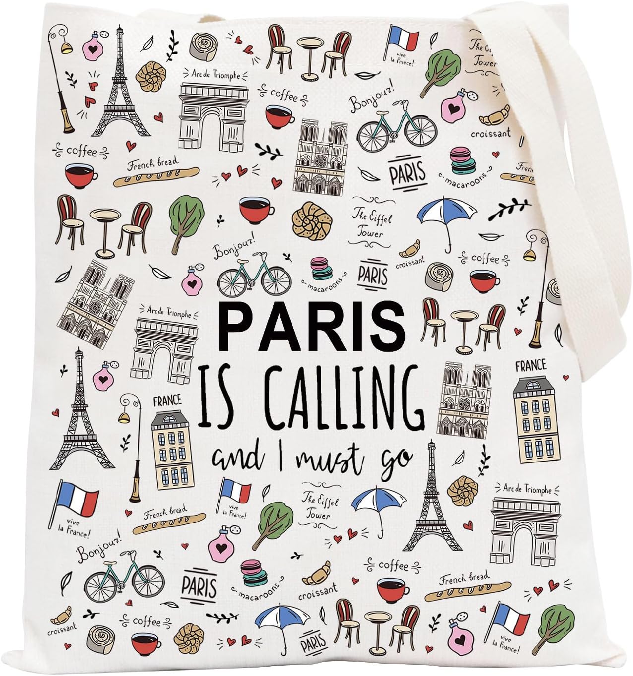 Paris Themed Gifts Paris Is Calling And I Must Go Tote Bag Paris Lover Gift (Paris Is Calling Tote Bag)