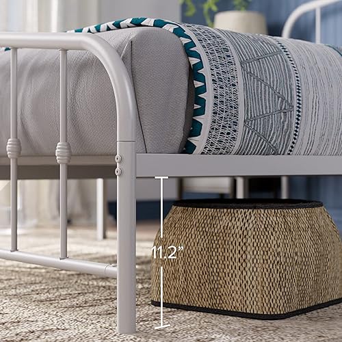 Miniatura 27 de Plataforma Zinus Arnav, Doble, Blanco Blanco,Negro -