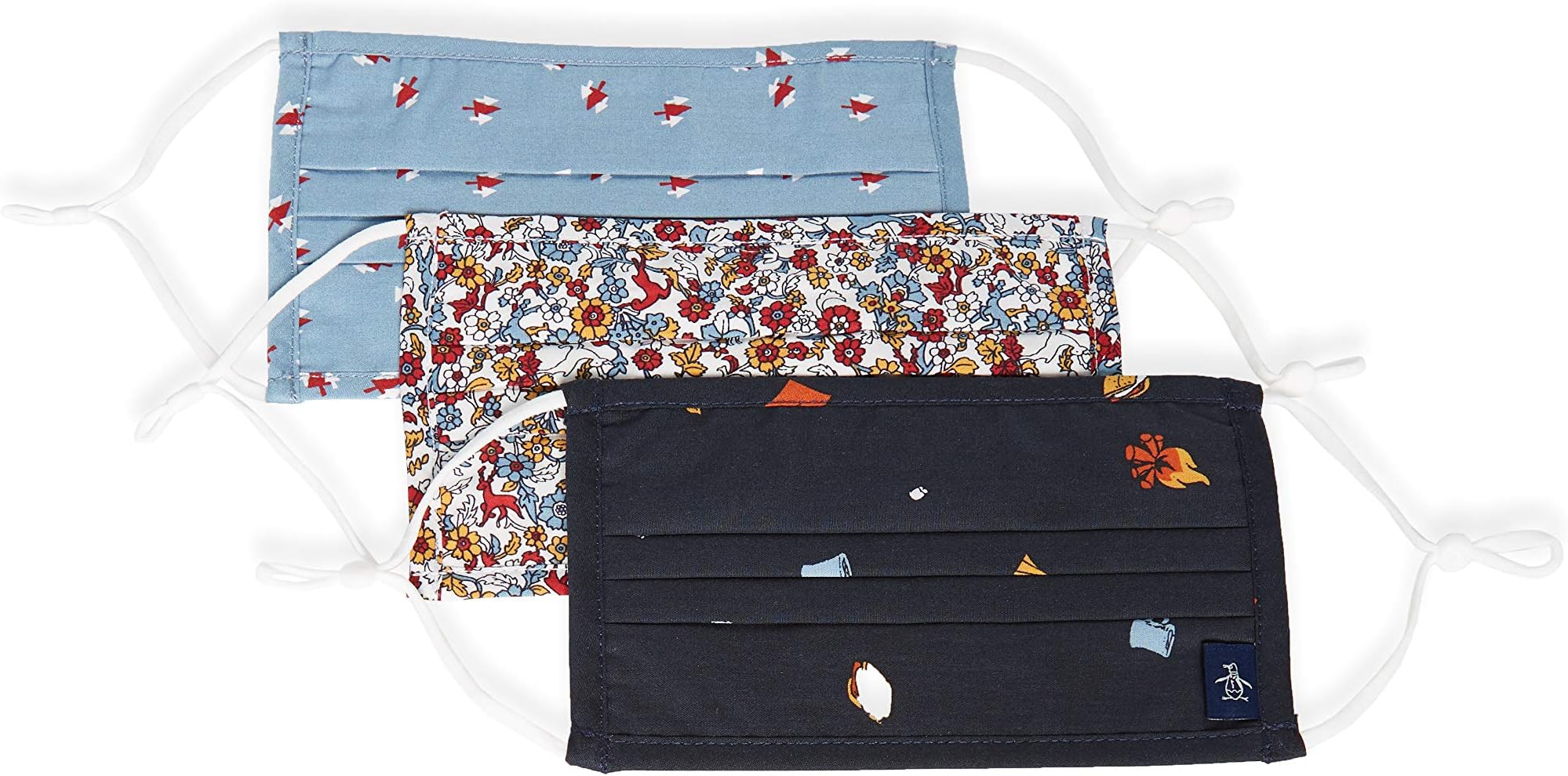 Reusable Woven Fabric Face Masks (Pack of 3, Assorted Prints and Colors)