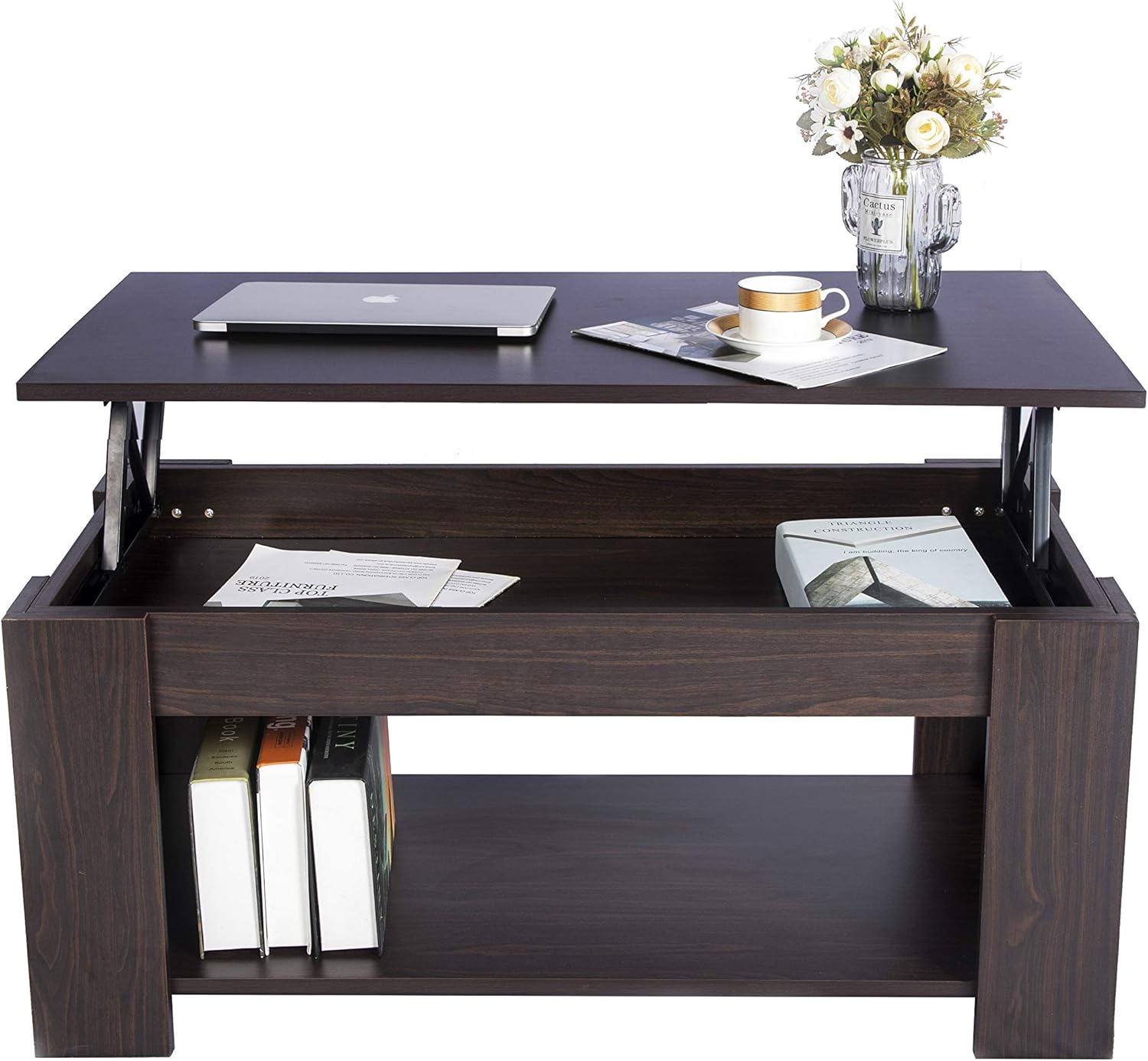 Amazon.com: MCMACROS Lift Top Wood Coffee Table, Sofa Tea Table with ...