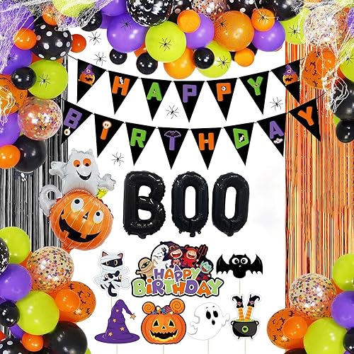 Miniatura 1 de Decoraciones de fiesta de cumpleaños de Halloween, decoraciones de fiesta de cumpleaños temáticas de Halloween, decoraciones de fiesta de cumpleaños